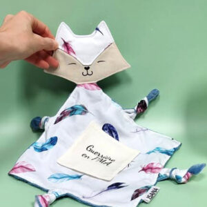 Doudou étapes PMA renard plume inédit + carte étape "Guerrière en PMA"