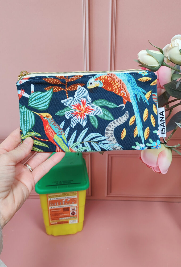 Trousse isotherme PMA à motifs oiseaux tropicaux